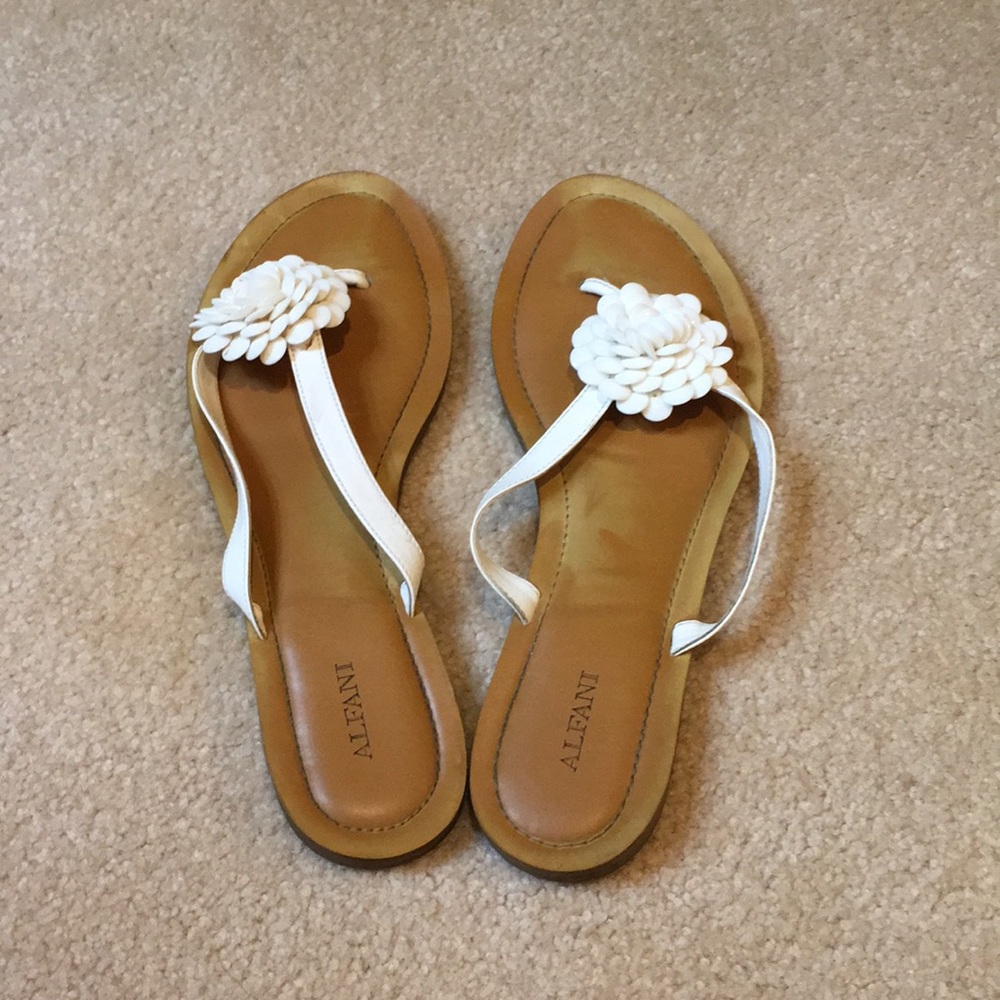 Alfani White Flower Sandals